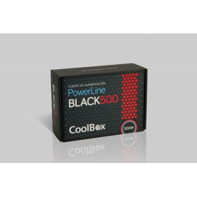 CoolBox Powerline Black 500 unidad de fuente de alimentación 500 W 20+4 pin ATX ATX Negro - Imagen 6