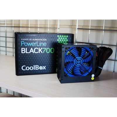 CoolBox Powerline Black 700 unidad de fuente de alimentación 700 W 20+4 pin ATX ATX Negro - Imagen 3