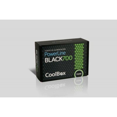 CoolBox Powerline Black 700 unidad de fuente de alimentación 700 W 20+4 pin ATX ATX Negro - Imagen 4