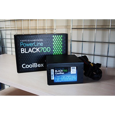 CoolBox Powerline Black 700 unidad de fuente de alimentación 700 W 20+4 pin ATX ATX Negro - Imagen 5