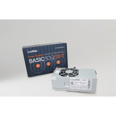 CoolBox BASIC500GR-T unidad de fuente de alimentación 500 W 20+4 pin ATX TFX Gris - Imagen 1