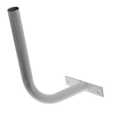 Soporte antena a pared wifi tubo 25mm diametro 250x175mm  pintado blanco (para nanostation) - Imagen 1