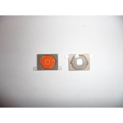 Repuesto boton home para apple iphone 4s naranja - Imagen 1