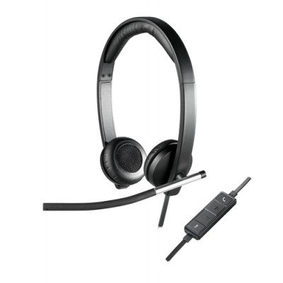 Logitech H650E Auriculares Diadema Negro, Plata - Imagen 1