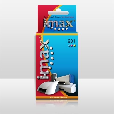 Cartucho tinta imax cc656a nº901 c tricolor hp j4580 -  j4585 -  j4680 -  4500aio - Imagen 1