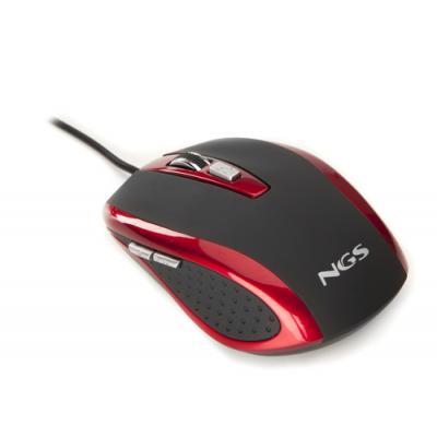 NGS Red tick ratón USB tipo A Óptico 800 DPI mano derecha - Imagen 1