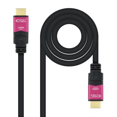 Cable hdmi nanocable v2.0 4k@60hz 18 gbps con repetidor a - m - a - m negro 15 m - Imagen 1