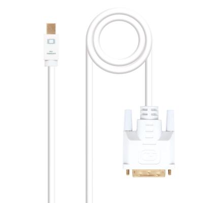 Cable nanocable conversor mini dp a dvi mini dp - m -  dvi - m blanco 2.0 m - Imagen 1