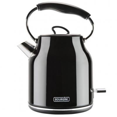 Hervidor de agua bourgini nostalgic water kettle deluxe negro 1.78l - Imagen 1