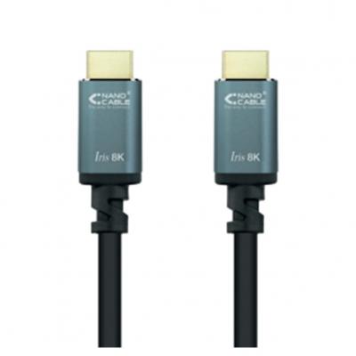 Cable nanocable hdmi 2.1 iris 8k macho - macho 2m negro - Imagen 1