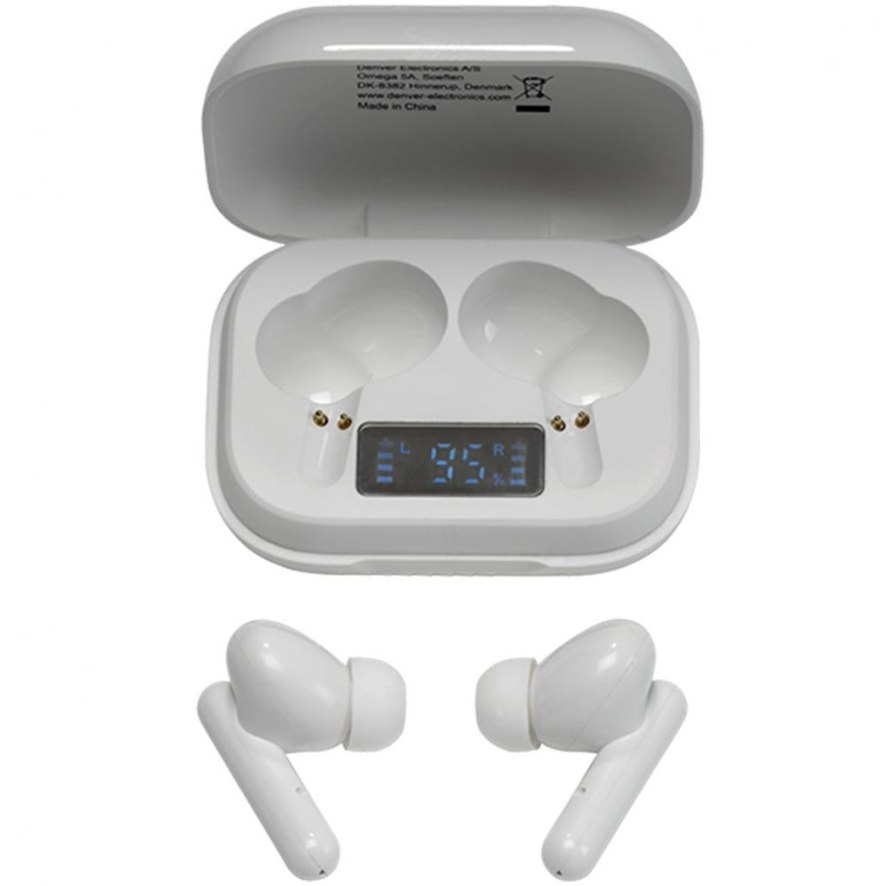 Auricular inalambrico denver twe - 38 - bluetooth - blanco - Imagen 1