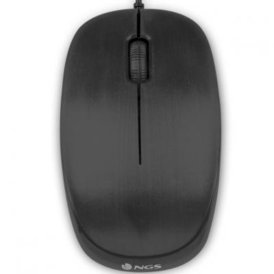 Raton con cable ngs flame - optico - 1000dpi - 2 botones + scroll -  ergonomico - usb - negro - Imagen 8