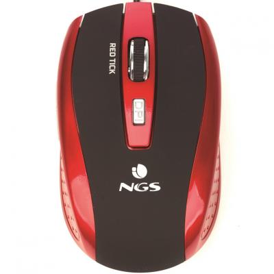 Raton con cable ngs redtick - optico - 800 - 1600dpi - 6 botones - usb -  rojo - Imagen 2