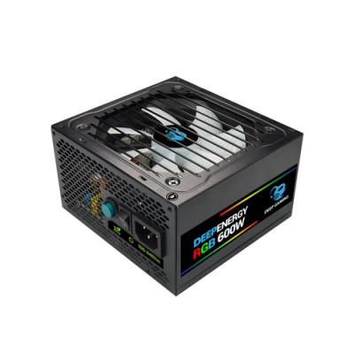 CoolBox DeepEnergy RGB600 unidad de fuente de alimentación 600 W 20+4 pin ATX ATX Negro - Imagen 2