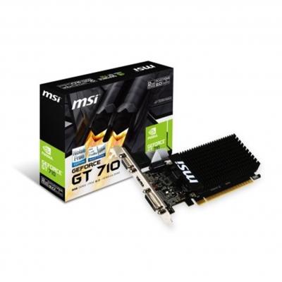 Tarjeta grafica msi nvidia gt 710 2gd3h lp 2gb gddr3 hdmi dvi - d vga - Imagen 1