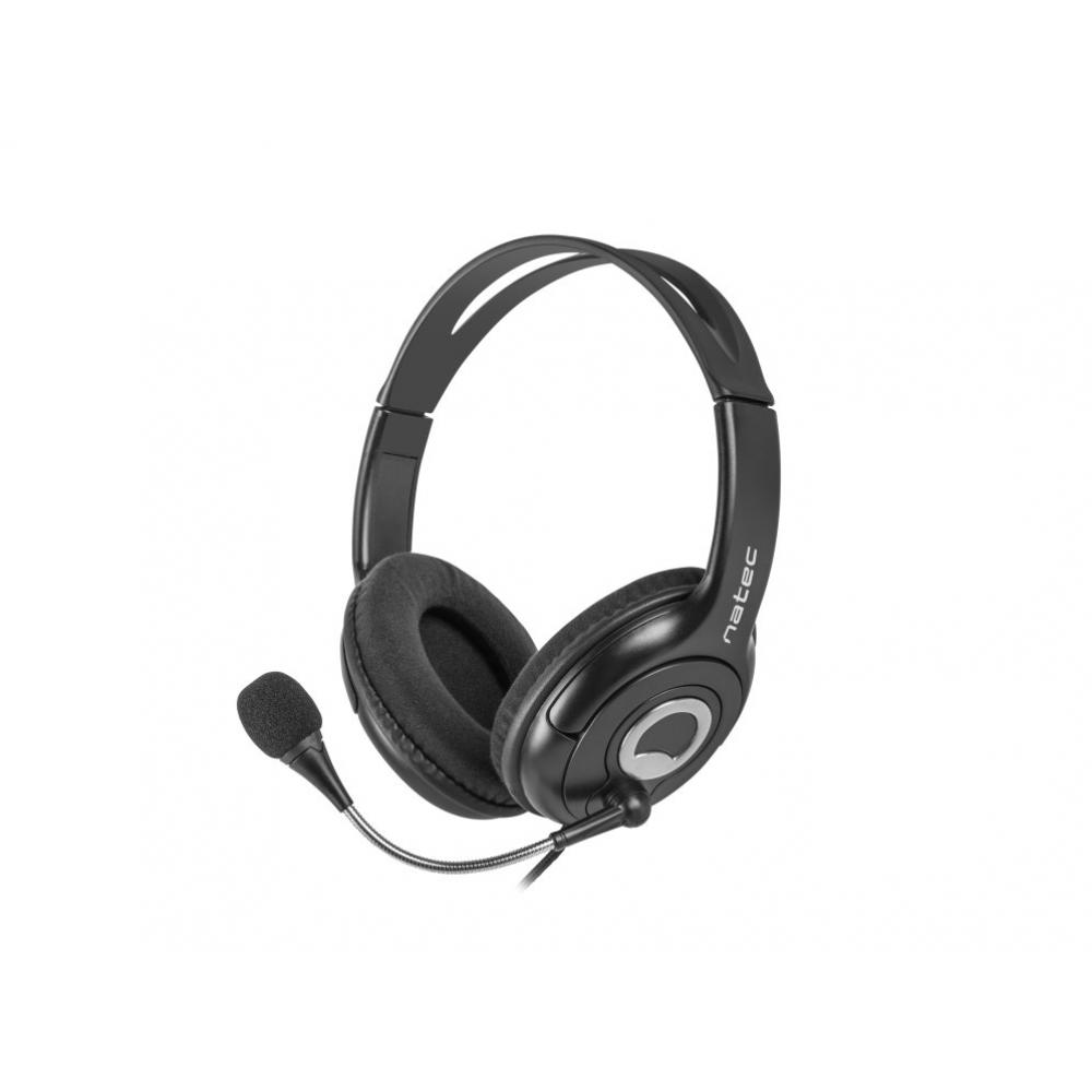 Auriculares natec bear 2 nsl - 1178 con microfono negros - Imagen 1