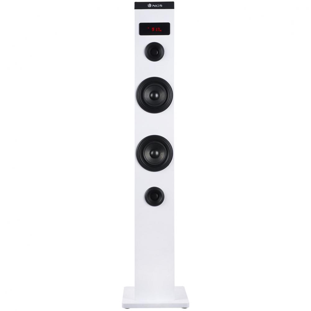 Altavoz torre ngs sky charm blanco - 50w - usb - bluetooth - radio fm - aux - Imagen 1