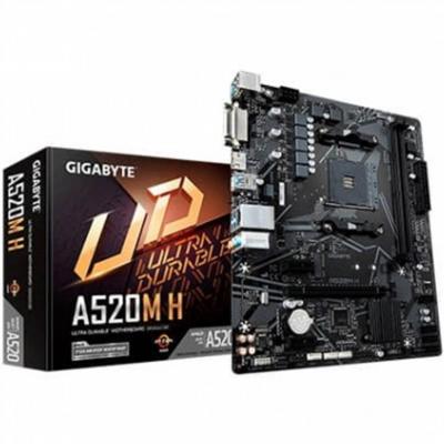 Placa base gigabyte am4 a520m h 1.0  m - atx -  2xddr4 -  4xsata6 -  1xusb 3.2 -  2xusb 2.0 - Imagen 1