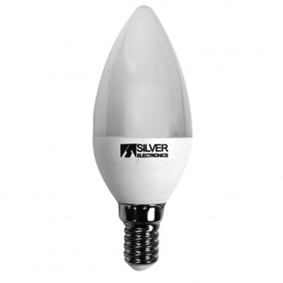 Bombilla led decorativa silver electronic vela 6w=65w -  e14 -  5000k -  550 lm -  luz extra calida -  a+ - Imagen 1