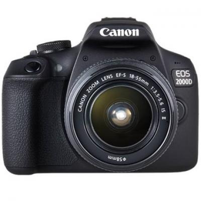 Camara digital reflex canon eos 2000d + 18 - 55 is -  cmos -  24.1mp -  digic 4+ -  full hd -  9 puntos de referencia -  wifi - 