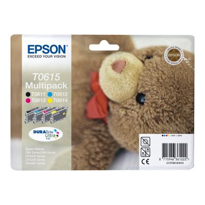 Epson T0615 Pack de 4 Cartuchos de Tinta Originales - C13T06144010 - Imagen 1