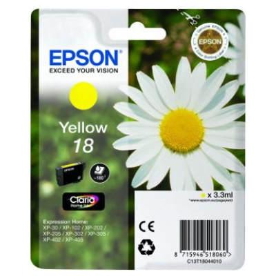 Epson T1804 (18) Amarillo Cartucho de Tinta Original - C13T18044012 - Imagen 1