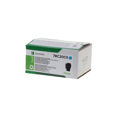 Lexmark CS421/CS521/CS622/CX421/CX522/CX622/CX625 Cyan Cartucho de Toner Original - 78C20C0 - Imagen 1