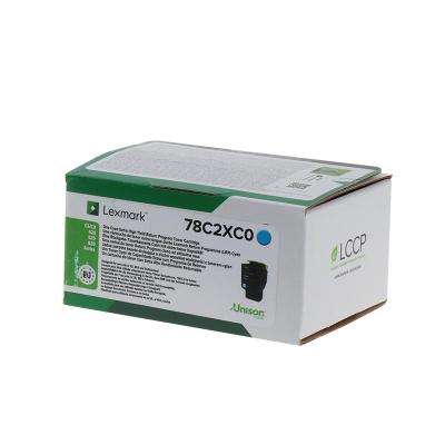 Lexmark CS421/CS521/CS622/CX421/CX522/CX622/CX625 Cyan Cartucho de Toner Original - 78C2XC0/78C2XCE - Imagen 1