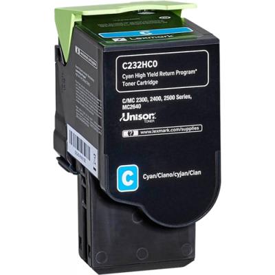 Lexmark C2325/C2425/C2535/MC2325/MC2425/MC2535/MC2640 Cyan Cartucho de Toner Original - C232HC0 - Imagen 1