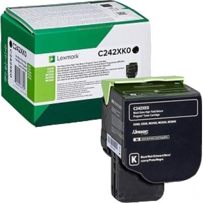 Lexmark C2425/C2535/MC2425/MC2535/MC2640 Negro Cartucho de Toner Original - C242XK0 - Imagen 1