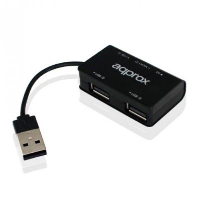 Approx Hub USB 2.0 3 Puertos USB + Lector de Tarjetas - Imagen 1