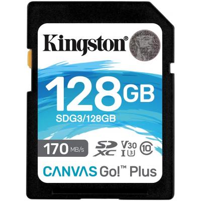 Kingston Tarjeta SDXC 128GB UHS-I U3 V30 Clase 10 170MB/s Canvas Go Plus - Imagen 1