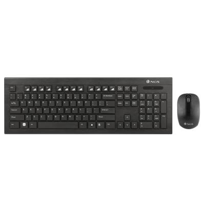 NGS DragonFly Pack Inalambrico USB Teclado Multimedia + Raton 1200dpi 3 Botones - Color Negro - Imagen 1