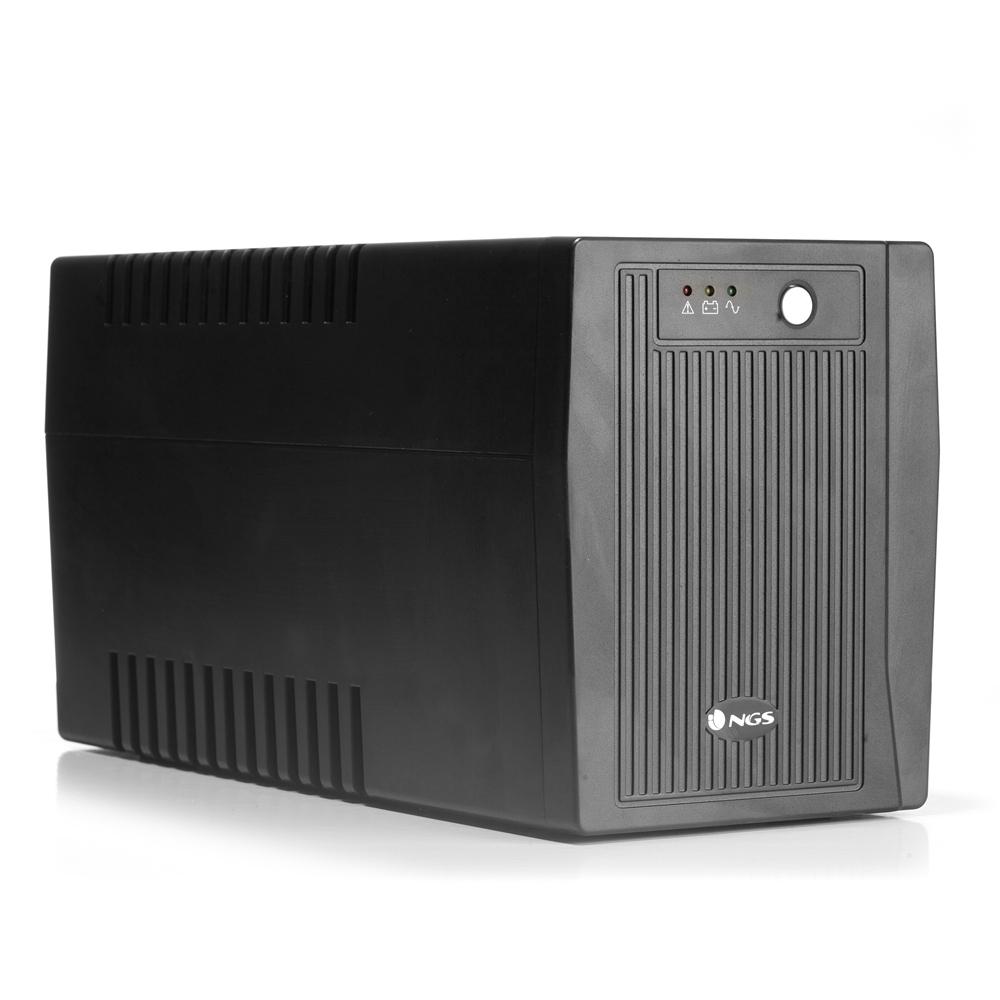 NGS Fortress 2000 V2 SAI 1500VA UPS 900W - Tecnologia Off Line - Funcion AVR - 4x Schukos - Proteccion Sobrecargas y Cortocircui