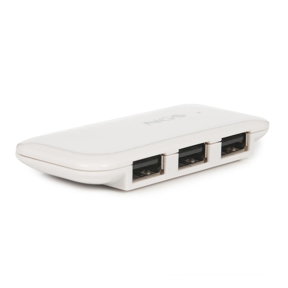 NGS Hub USB 2.0 - 4 Puertos USB 2.0 - Velocidad hasta 480Mbps - Color Blanco - Imagen 1