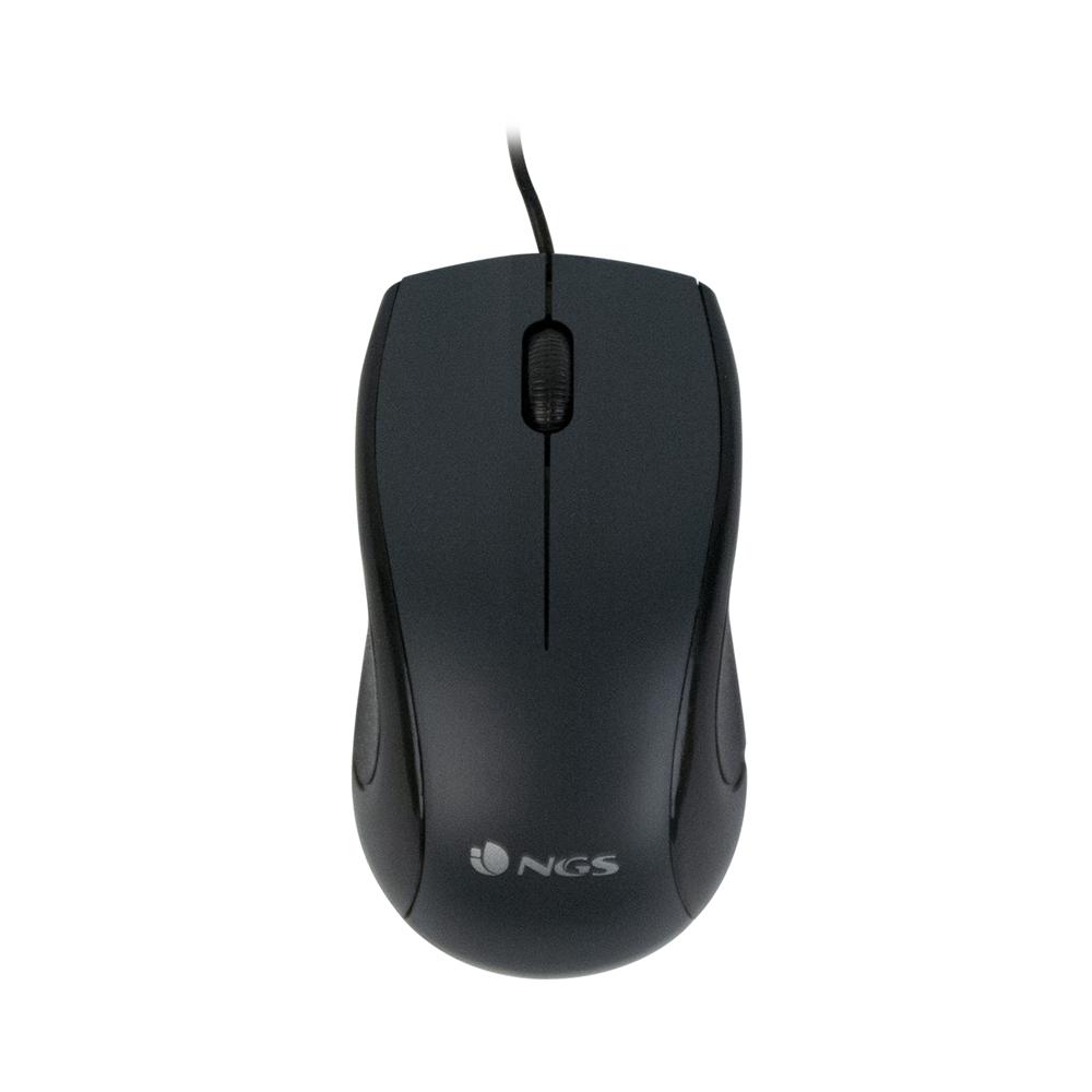 NGS Mist Raton USB 1000dpi - 3 Botones - Uso Ambidiestro - Color Negro - Imagen 1