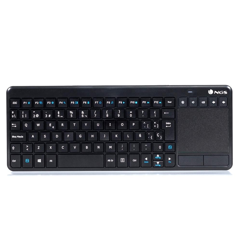 NGS TV Warrior Teclado Multimedia Inalambrico con Touchpad 2.4 GHz - Color Negro - Imagen 1