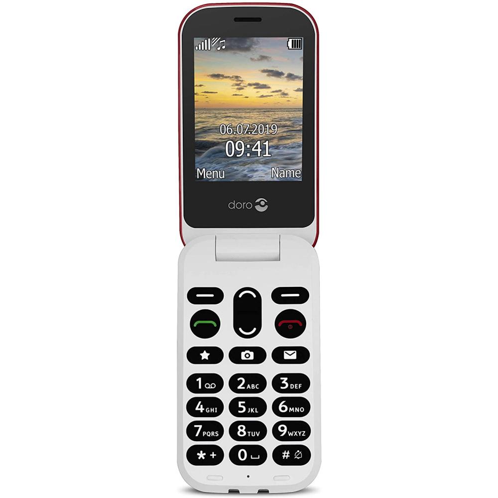 Doro 6040 Telefono Movil Senior 2.8" - Camara 3Mpx - Base de Carga - Color Rojo/Blanco - Imagen 1