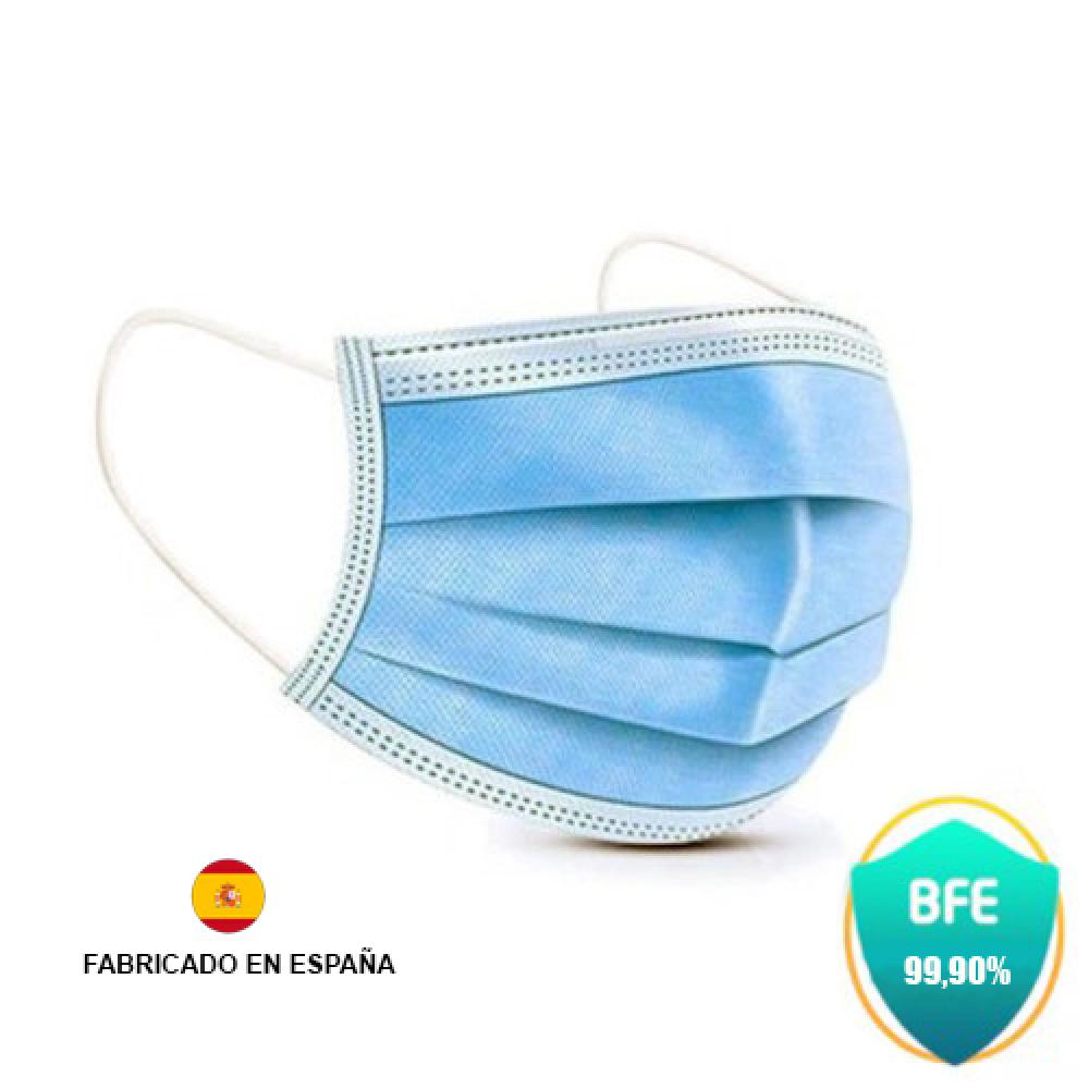 ProSafe Pack 40 Mascarillas Quirurgicas Desechables Tipo IIR - BFE > 98% - Certificado CE - UNE EN 14683:2019+AC:2019 - Fabricad