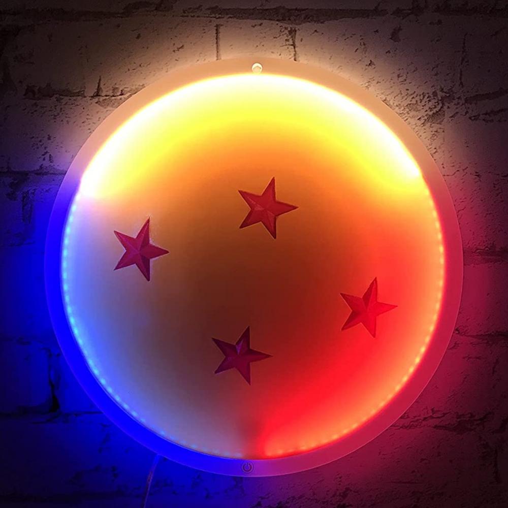 Bola de dragon mural neon 30 cm dragon ball z - Imagen 1