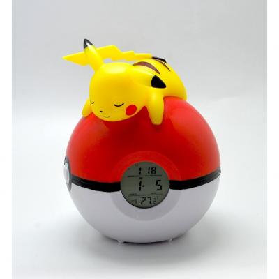Pikachu durmiendo en pokeball reloj despertador lampara led pokemon - Imagen 1