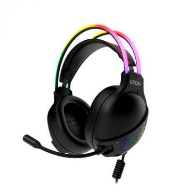 Auriculares micro krom klaim diadema -  usb 2xjack 3.5mm -  rgb - Imagen 1