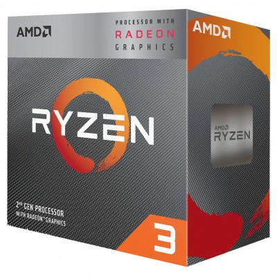 Micro. procesador amd ryzen 3 3200g 4 core 3.6ghz 4mb am4 radeon vega 8 - Imagen 1