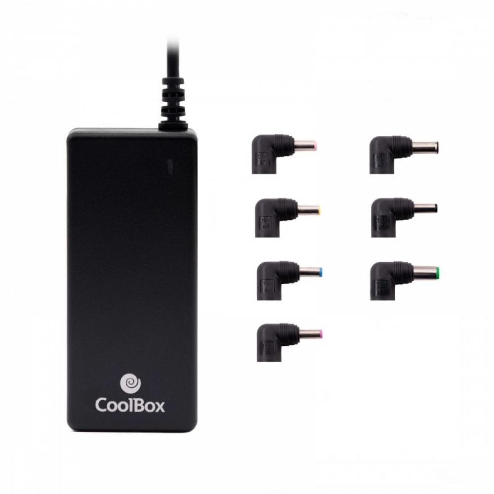 Adaptador cargador de corriente universal para portatiles coolbox 65w - Imagen 1