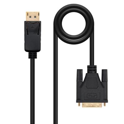 Cable displayport a dvi nanocable 1m -  macho - macho -  negro - Imagen 1