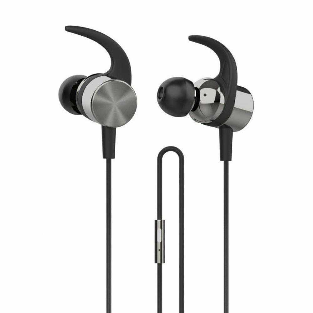 Auriculares hp dhh - 3114 jack 3.5mm negro metalico con microfono - Imagen 1