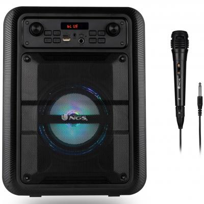 Altavoz portatil ngs roller lingo black 20w -  5pulgadas -  bluetooth -  usb -  aux -  microfono - negro a - Imagen 1