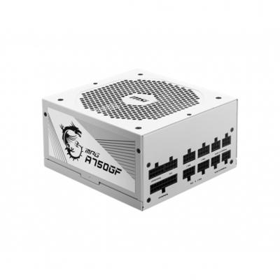 Fuente de alimentacion atx 750w msi mpg a750gf white 80+ gold -  modular -  ventilador 140mm - Imagen 1