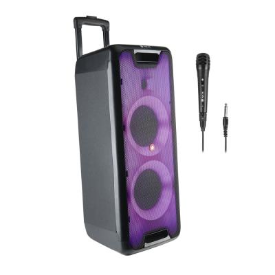 NGS Wild Rave 2 Altavoz Portatil 300W TWS Bluetooth - Doble Subwoofer 8" - Autonomia hasta 10h - USB, MicroSD y Aux In - Luces L