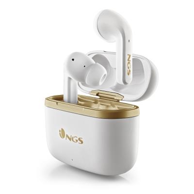 NGS Artica Trophy White Auriculares Intrauditivos Bluetooth 5.1 TWS - Cancelacion de Ruido - Manos Libres - Autonomia hasta 6h -